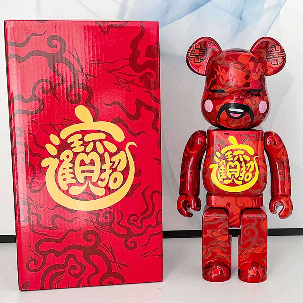 BE@RBRICK 400% Plated Building Block Violent Bear Astro Boy Fortune God Figure