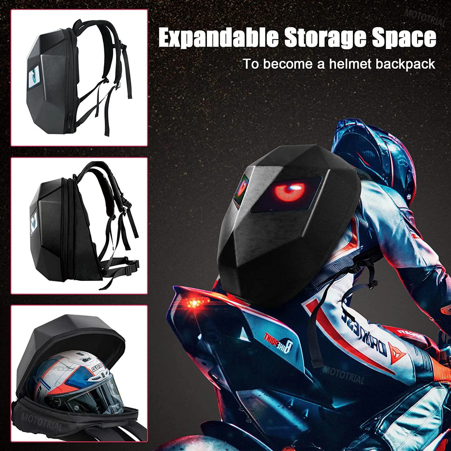 @DCI Radiant Explorer LED Reincarnation Eye Naruto-Motorcycle Travel Backpack