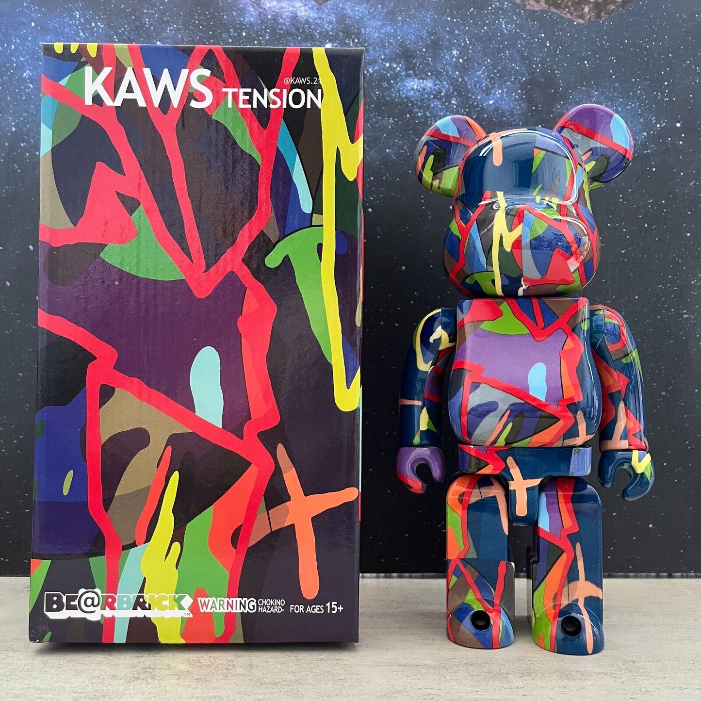 BE@RBRICK 400% Bape X Shark Building Block Violence Bear Collectible Toy Figure