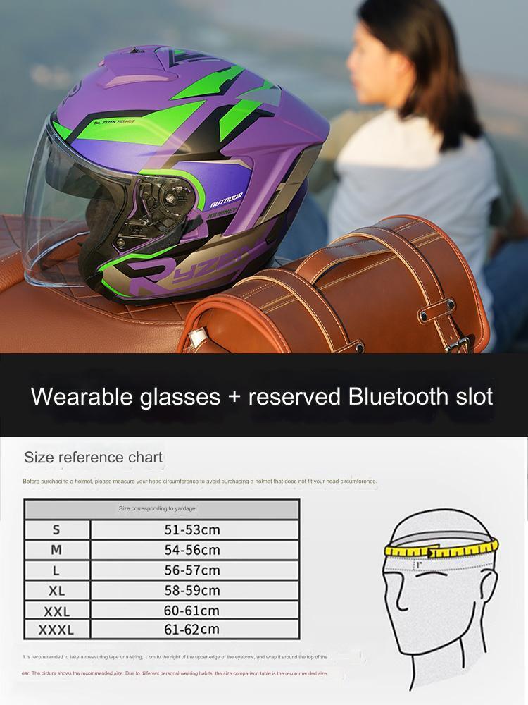 EVA EVANGELION-01 / Ryzen 3C DOT 3/4 Bluetooth / Motorcycle Helmet Dual Visors