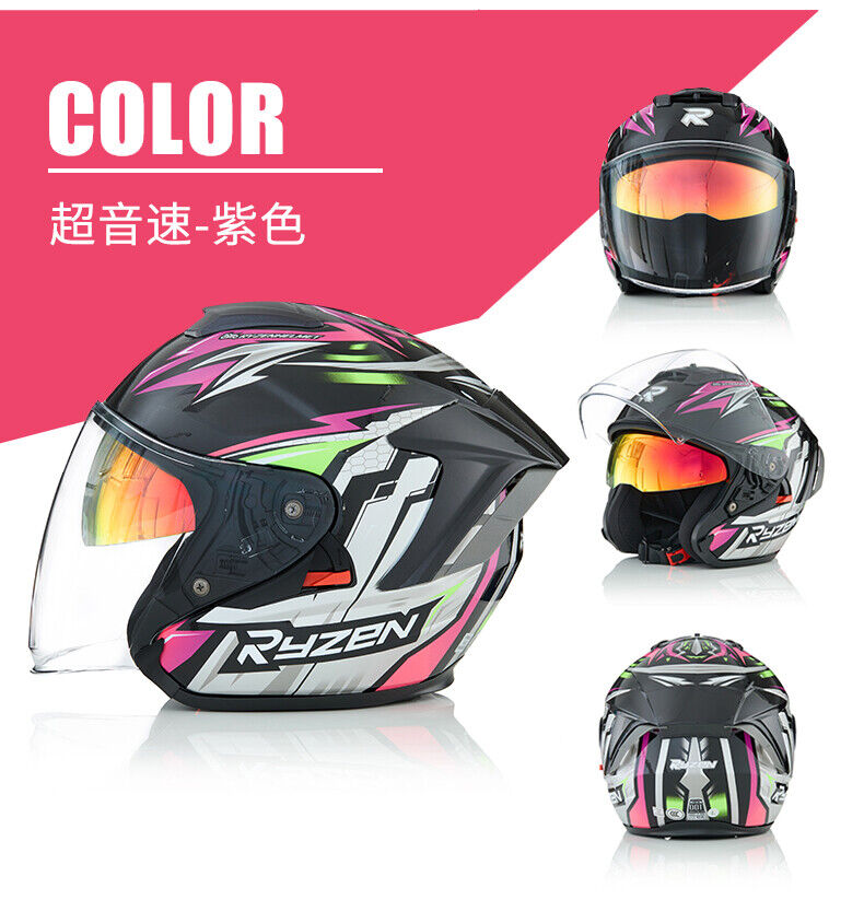 EVA EVANGELION-01 / Ryzen 3C DOT 3/4 Bluetooth / Motorcycle Helmet Dual Visors