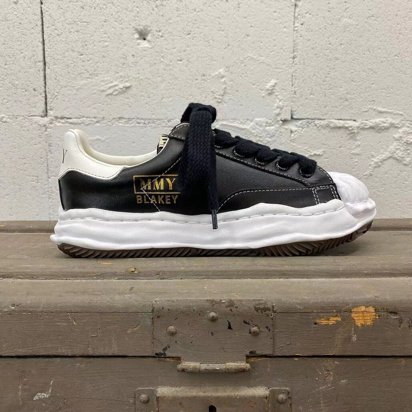 MMY Seashell-Toe Shoes Thick-Soled Unisex Dissolvable Sneakers/Distressed Canvas