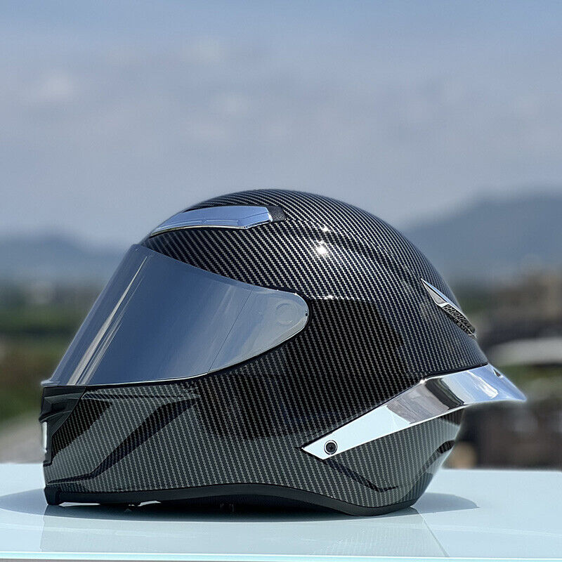 Future Serie/Carbon Fiber Pattern Plated Full Face Helmet Motorcycle All-Season