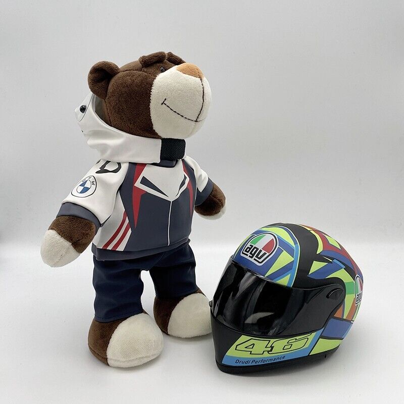 BMW 4S Motorcycle Bear Helmet Travel Tail Box Decoration Pendant Gift Plush Toy