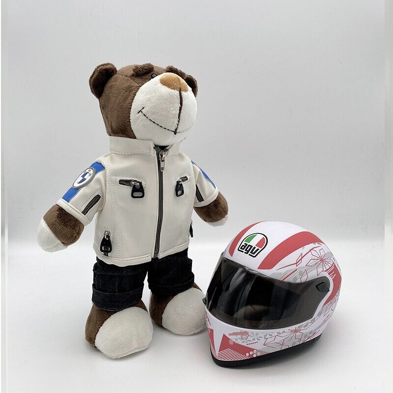 BMW 4S Motorcycle Bear Helmet Travel Tail Box Decoration Pendant Gift Plush Toy