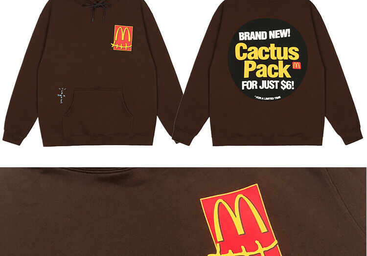 Self-Made FW20 Travis Scott x McDonald's Apple Pie High Street Foam Print Hoodie