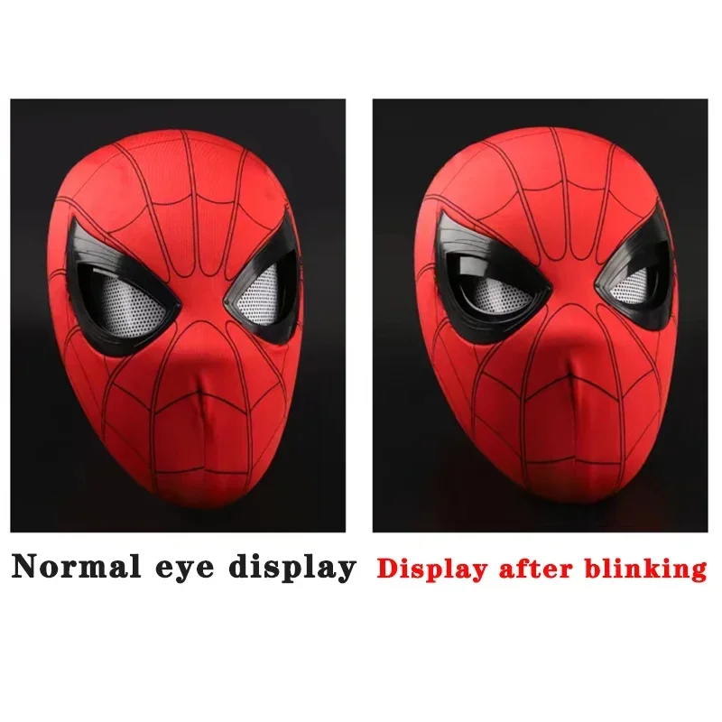 Manual/Electronic Spider-Man Headgear /Moving Eyes:Play Face Mask Gift Cosplay