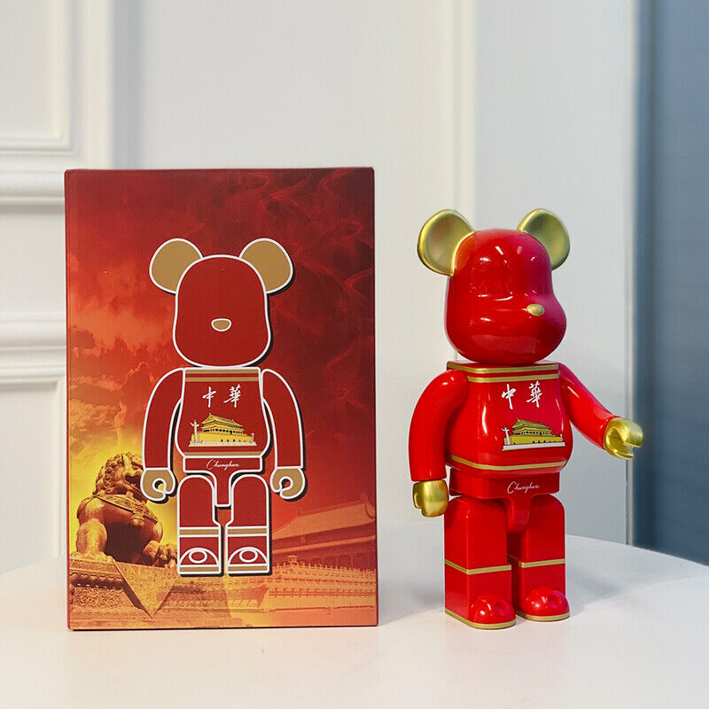 BE@RBRICK 400% Plated Building Block Violent Lucky Bear Fortune God Figure Gift