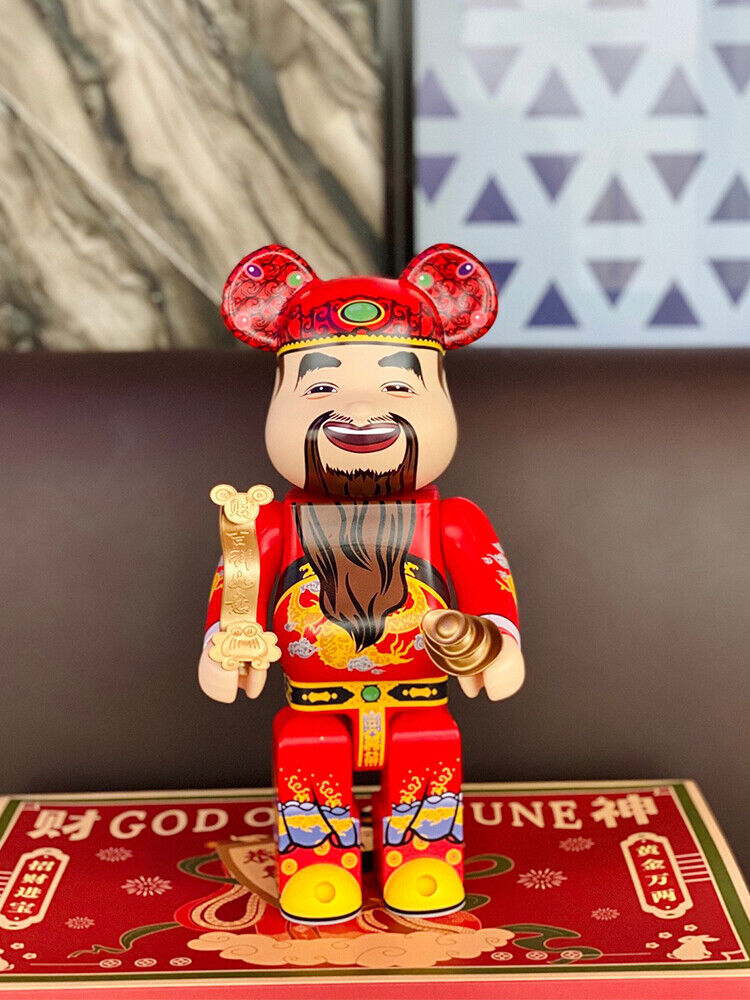 BE@RBRICK 400% Plated Building Block Violent Lucky Bear Fortune God Figure Gift