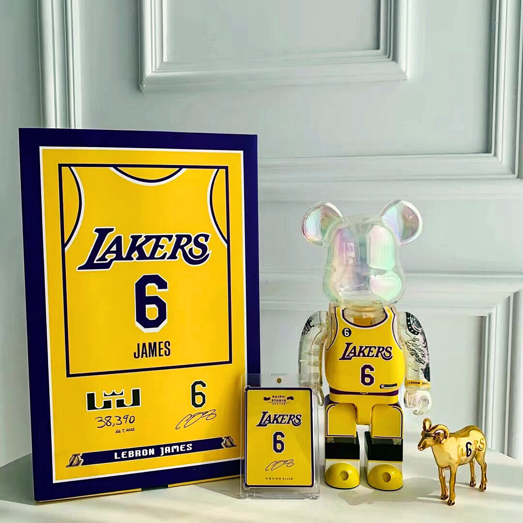 BE@RBRICK 400% X NBA Plated Building Block Violent Bear Collectible Figure Gift