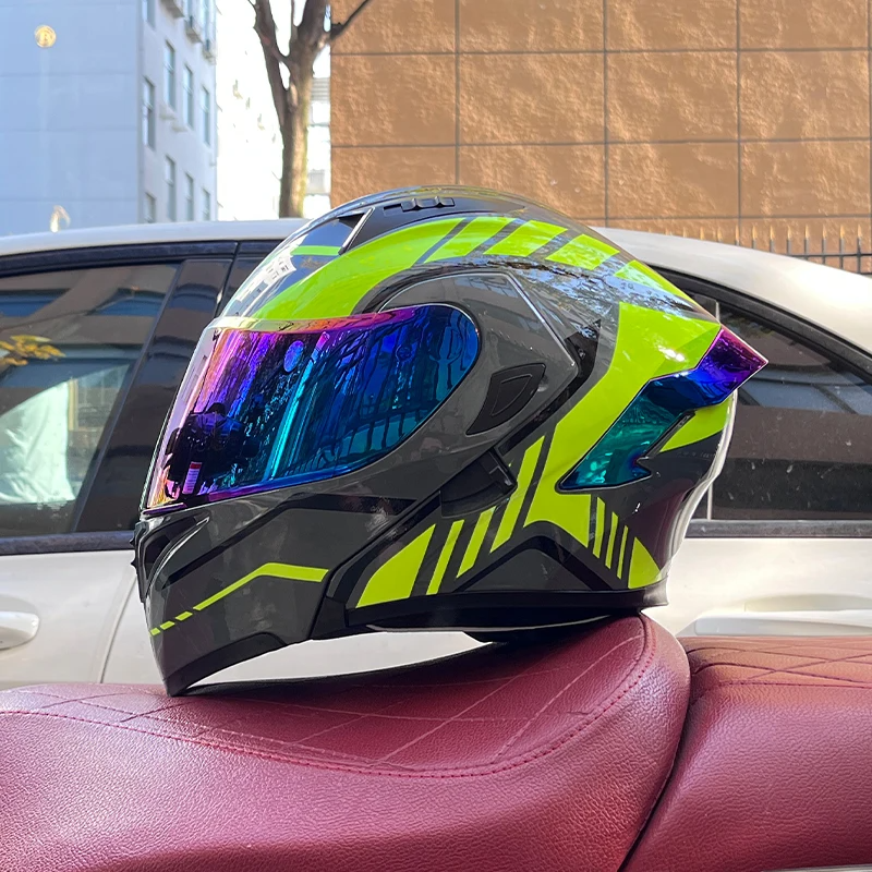 Mecha /3C DOT Certified Unisex Dual Visor Bluetooth Full-Cover Motorcycle Helmet