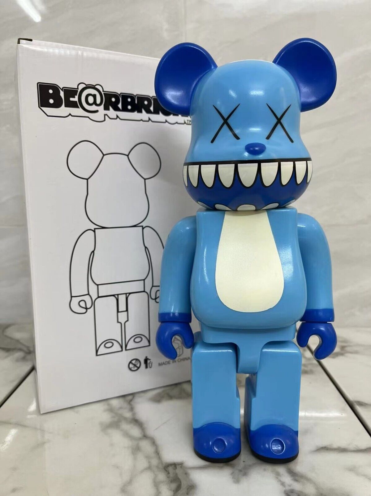 BE@RBRICK 400% SNKR Nike Air SB Plated Building Block Violent Bear Figure Gift