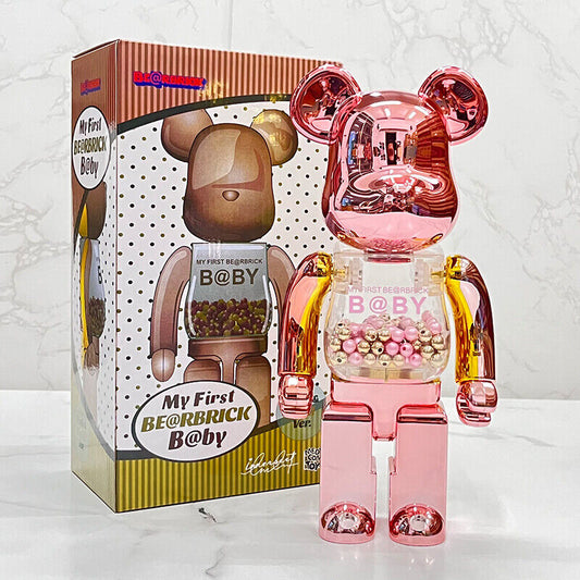 Bearbrick Violent Bear Plated Building Block Bear Valentine Collectible Figurine