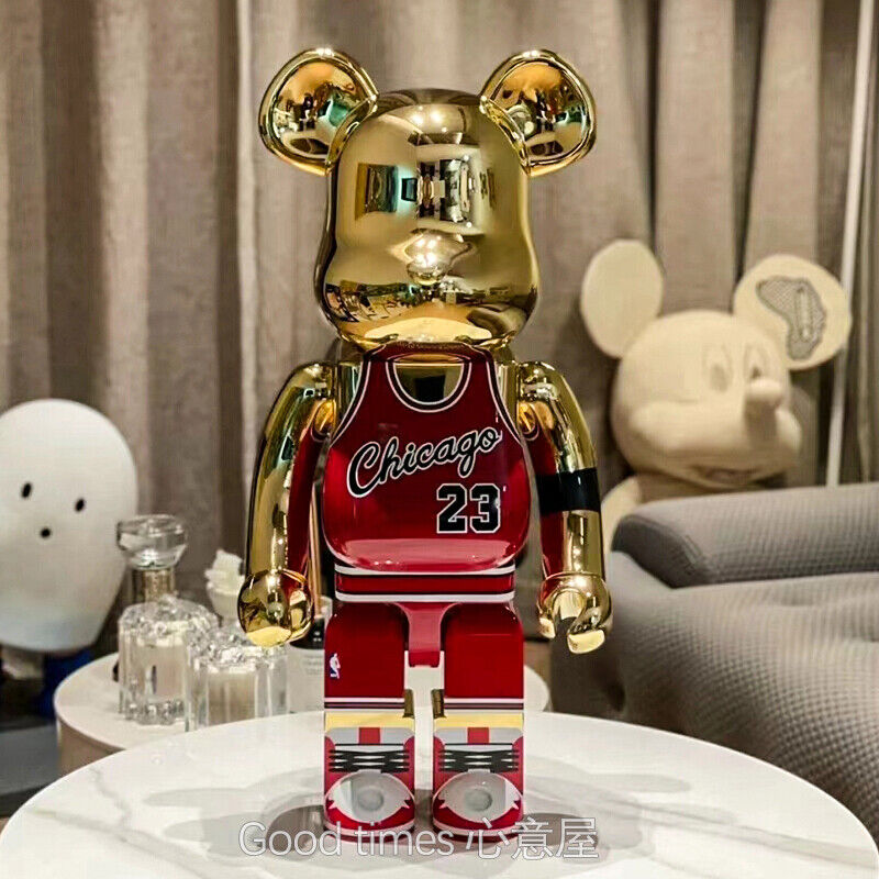 BE@RBRICK 400% X NBA Plated Building Block Violent Bear Collectible Figure Gift