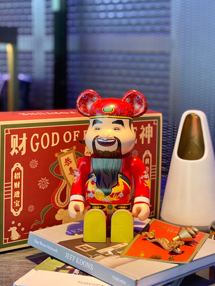 BE@RBRICK 400% Plated Building Block Violent Bear Lucky Cat Fortune God Figure