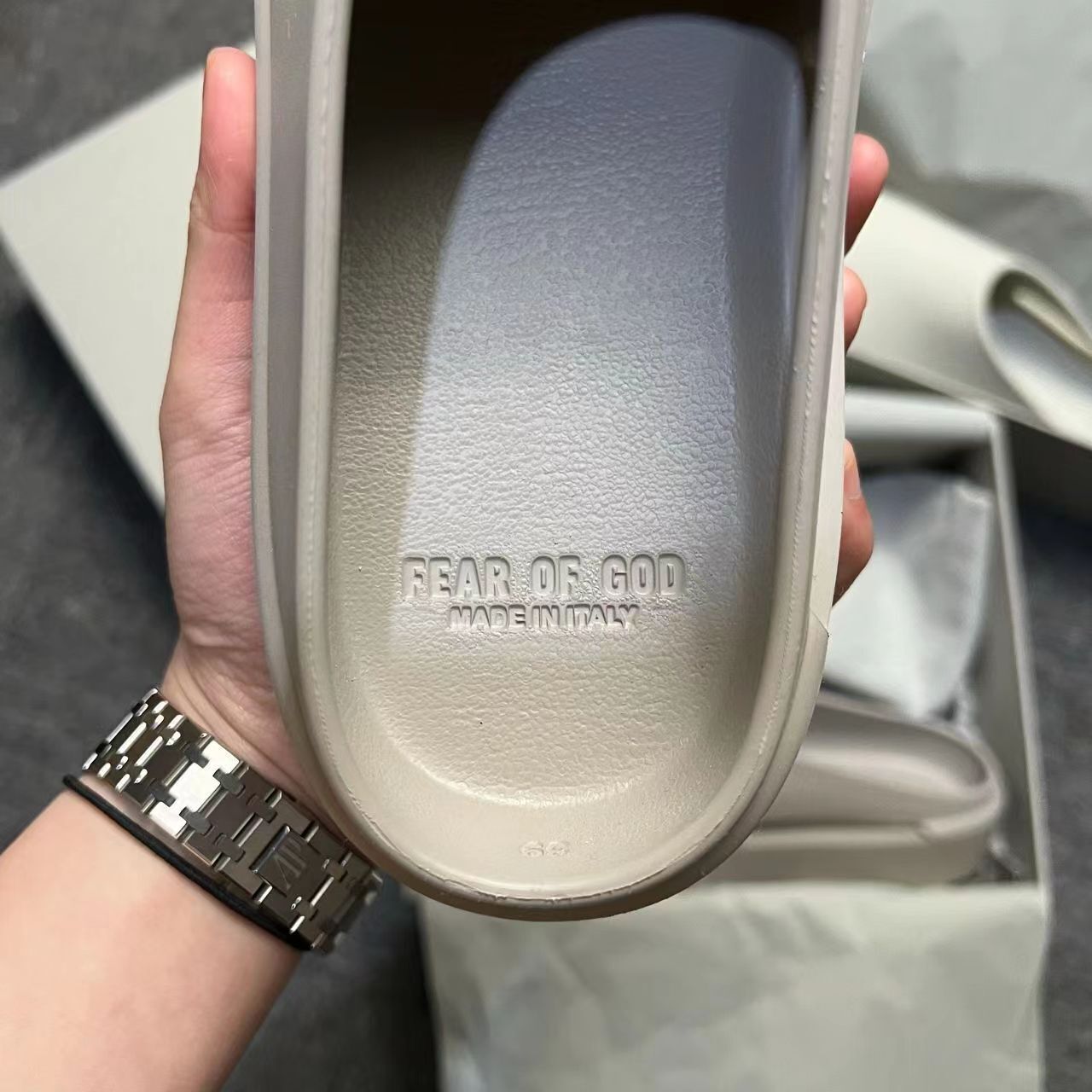 Fear Of God FOG Ver Thick-Soled Slip-On Slippers Kanye Outdoor Wear Unisex Shoes