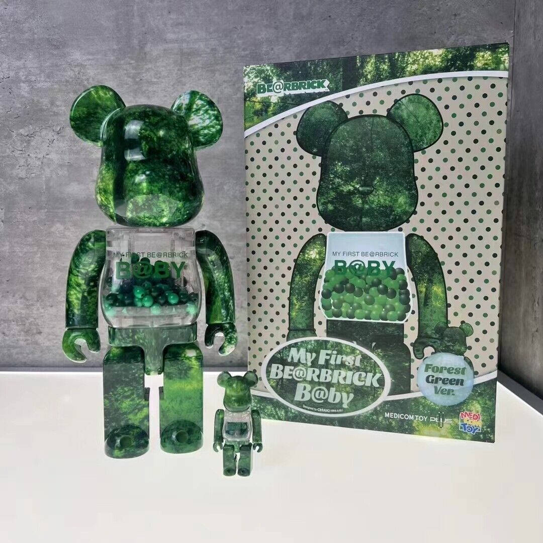 Bearbrick 400%+100% Micky Mouse X Fragment Building Block Violent Bear Figurine