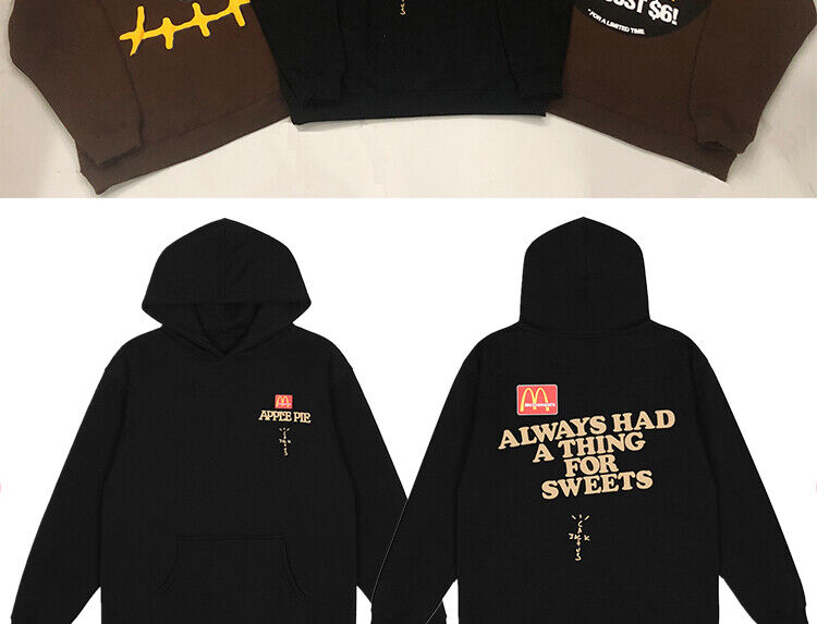 Self-Made FW20 Travis Scott x McDonald's Apple Pie High Street Foam Print Hoodie