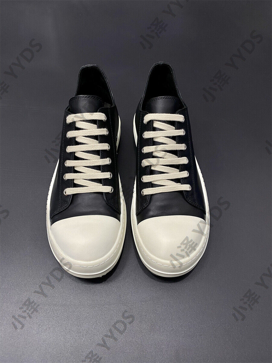 RO 23SS Leather Milk Fragrance Sole Dark High Street Low-Top Shoes RICK OWENS