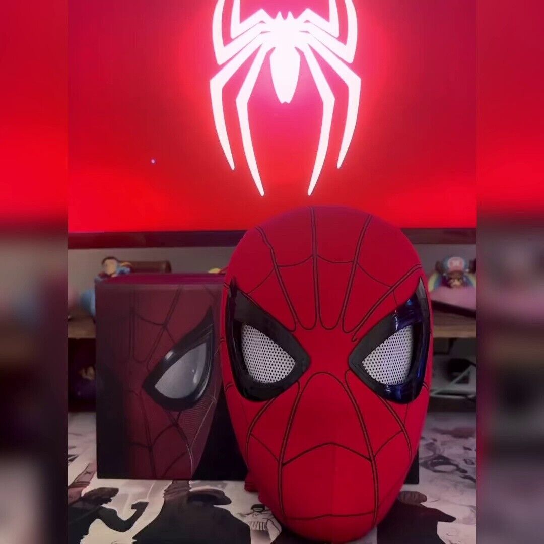 Manual/Electronic Spider-Man Headgear /Moving Eyes:Play Face Mask Gift Cosplay