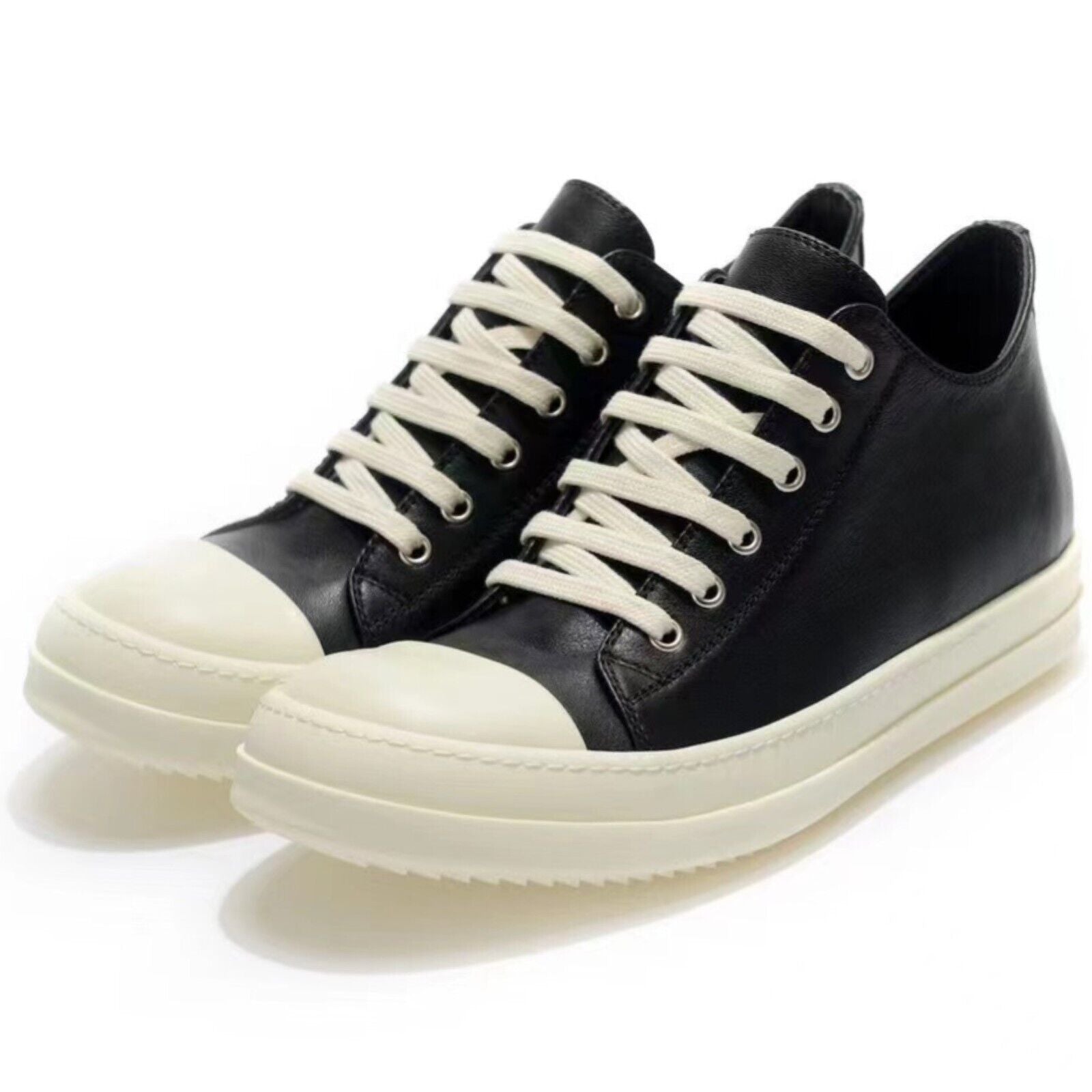 RO 23SS Leather Milk Fragrance Sole Dark High Street Low-Top Shoes RICK OWENS