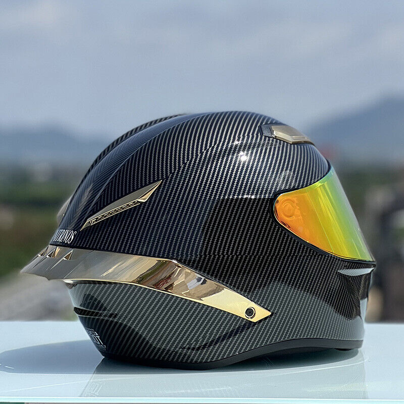 Future Serie/Carbon Fiber Pattern Plated Full Face Helmet Motorcycle All-Season