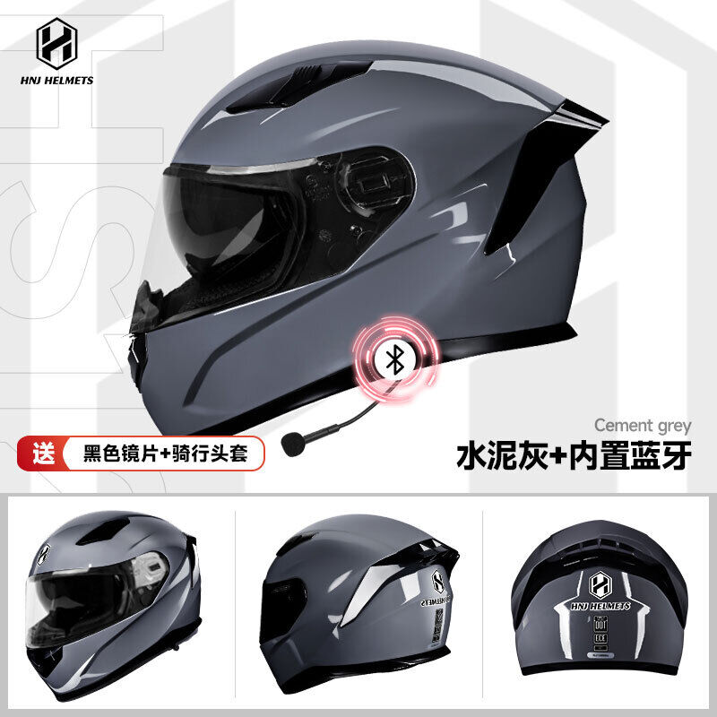 HNJ Motorcycle Helmet, Unisex/ All-Season Riding/ Bluetooth-Avaliable/3C DOT ECE