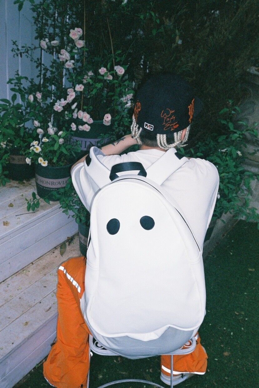 FAC Ghost Backpack /Imp Punk Street Halloween Leather Edition "I am a ghost bag"