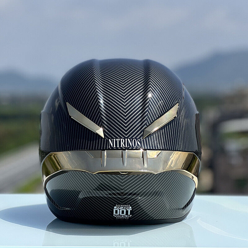 Future Serie/Carbon Fiber Pattern Plated Full Face Helmet Motorcycle All-Season