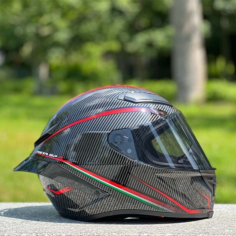 Future Serie/Carbon Fiber Pattern Plated Full Face Helmet Motorcycle All-Season