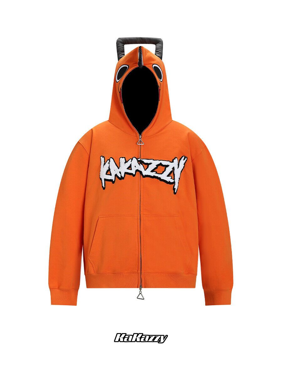 Kakazzy Chainsaw Man Bochita Zip Hoodie: Heavyweight Cotton Unisex Outerwear