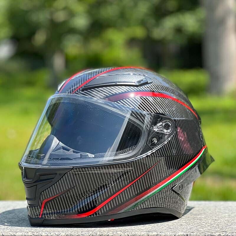 Future Serie/Carbon Fiber Pattern Plated Full Face Helmet Motorcycle All-Season