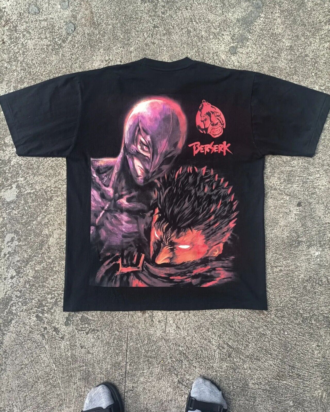 250g Heavyweight! Berserk Legendary Manga: Guts Vintage Washed Short Sleeve Tee