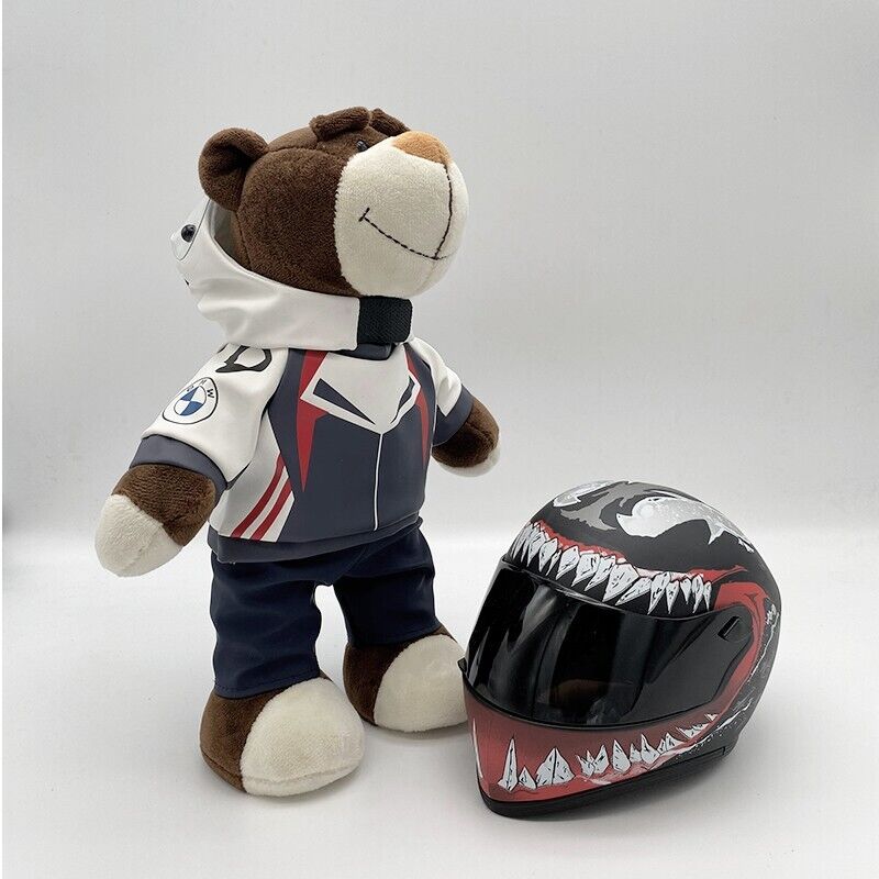 BMW 4S Motorcycle Bear Helmet Travel Tail Box Decoration Pendant Gift Plush Toy