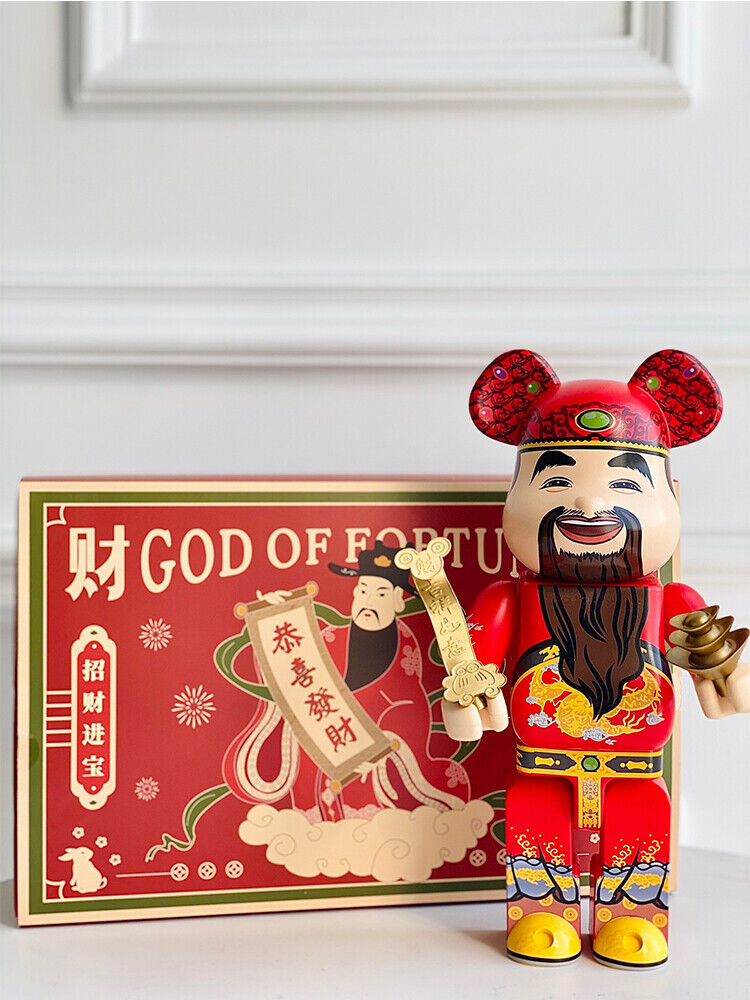 BE@RBRICK 400% Plated Building Block Violent Lucky Bear Fortune God Figure Gift