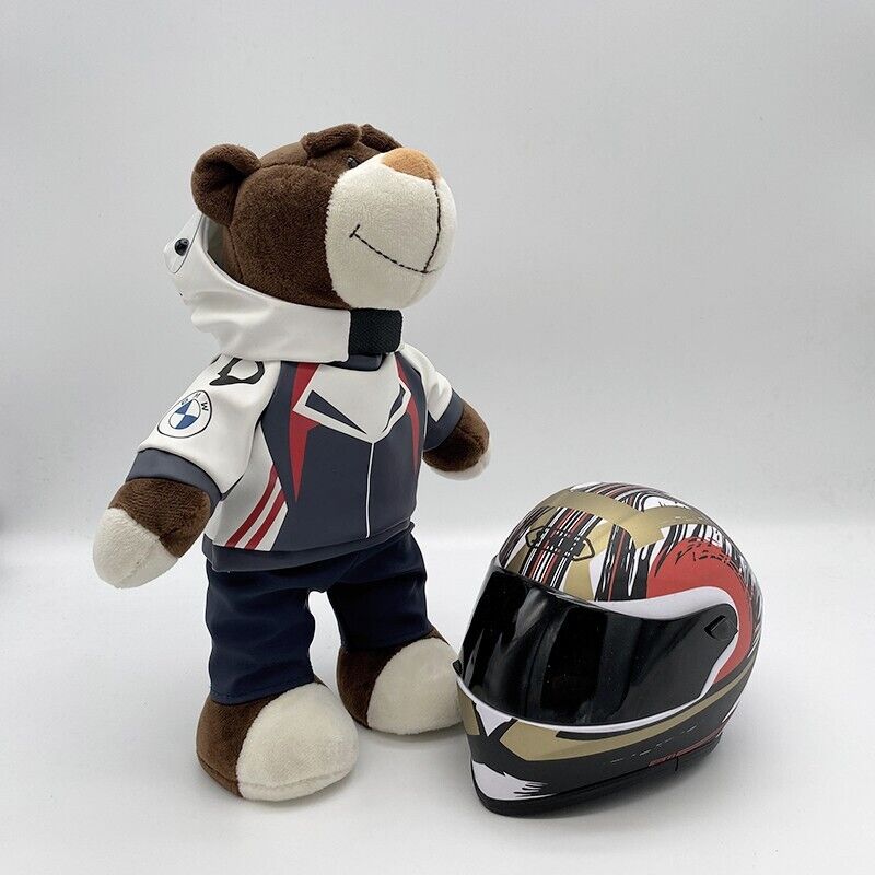 BMW 4S Motorcycle Bear Helmet Travel Tail Box Decoration Pendant Gift Plush Toy