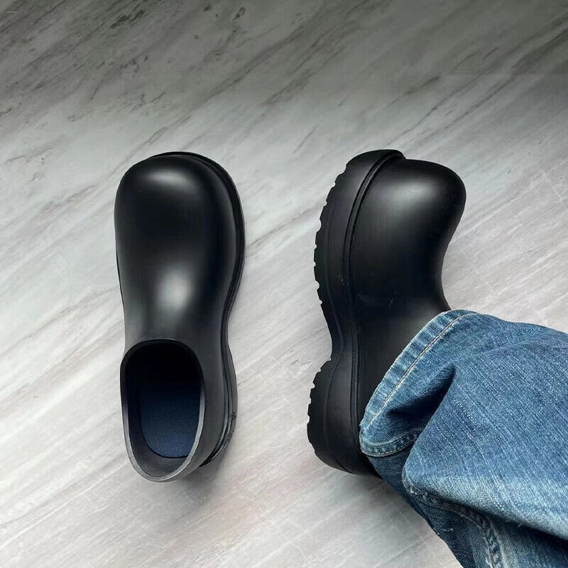 Self-made Rain Work Boots Outdoor Function Waterproof Derby Mickey Chef Shoes