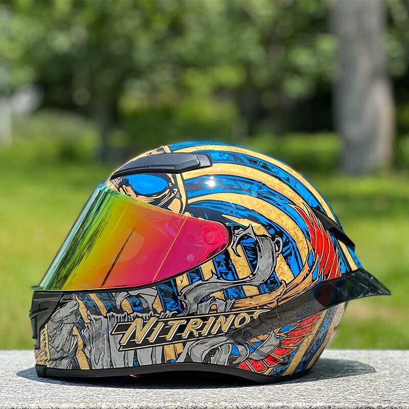 Pharaoh / 3C DOT Full Face Color Dual Visors Harley Bluetooth Motorcycle Helmet