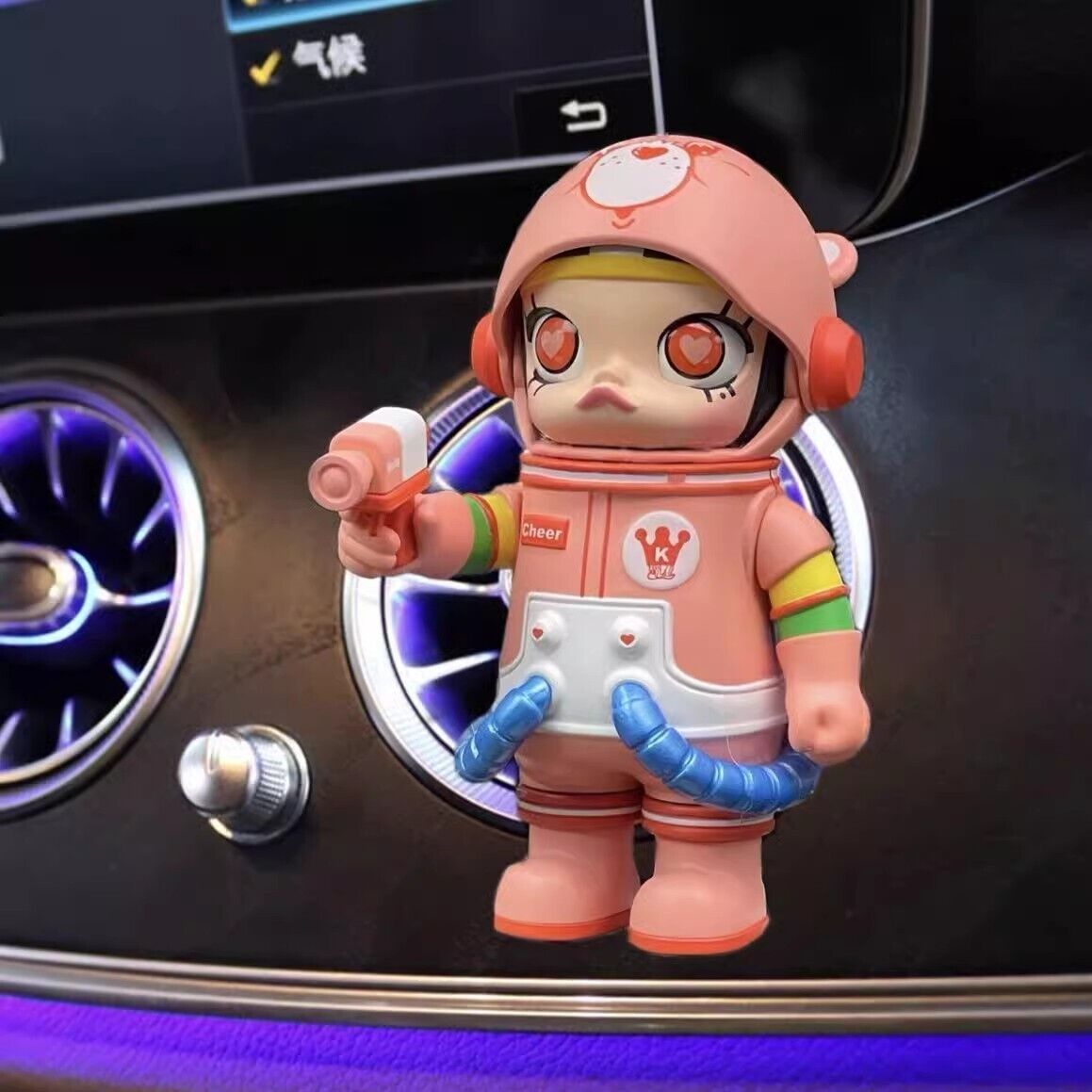 POPMART Car Ornament/Figure:SpaceMolly 100% Anniversary 2nd Gen,Car Aromatherapy