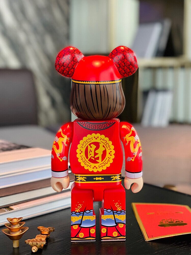 BE@RBRICK 400% Plated Building Block Violent Lucky Bear Fortune God Figure Gift