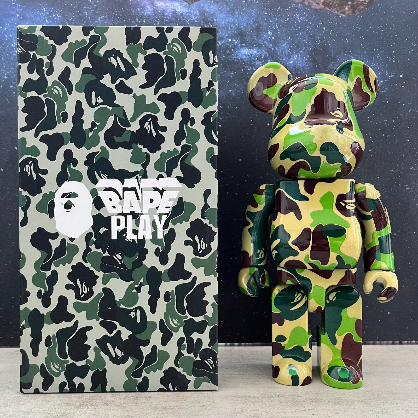 BE@RBRICK 400% Bape X Shark Building Block Violence Bear Collectible Toy Figure