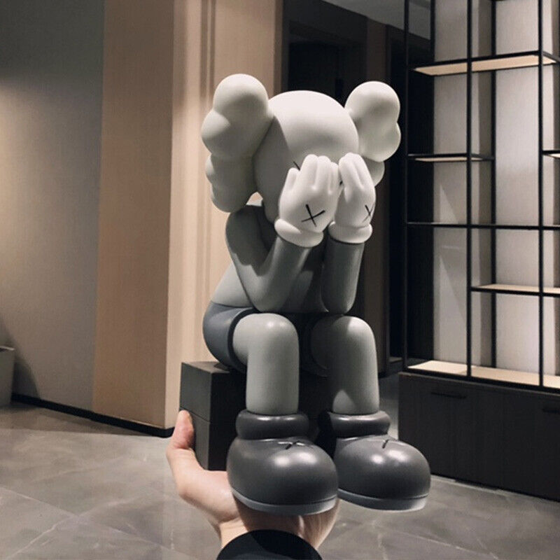 KAWS Figurine Collectible: Toy Handheld Ornament KAWS Covered Face Sesame Street