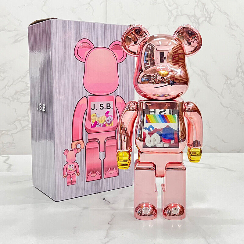 Bearbrick Violent Bear Plated Building Block Bear Valentine Collectible Figurine