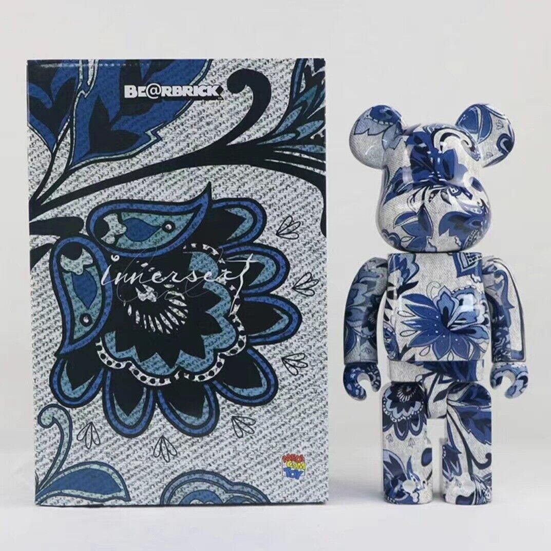 BE@RBRICK 400% Three Kingdoms GuanYu Plated Building Block Violent Bear Figure