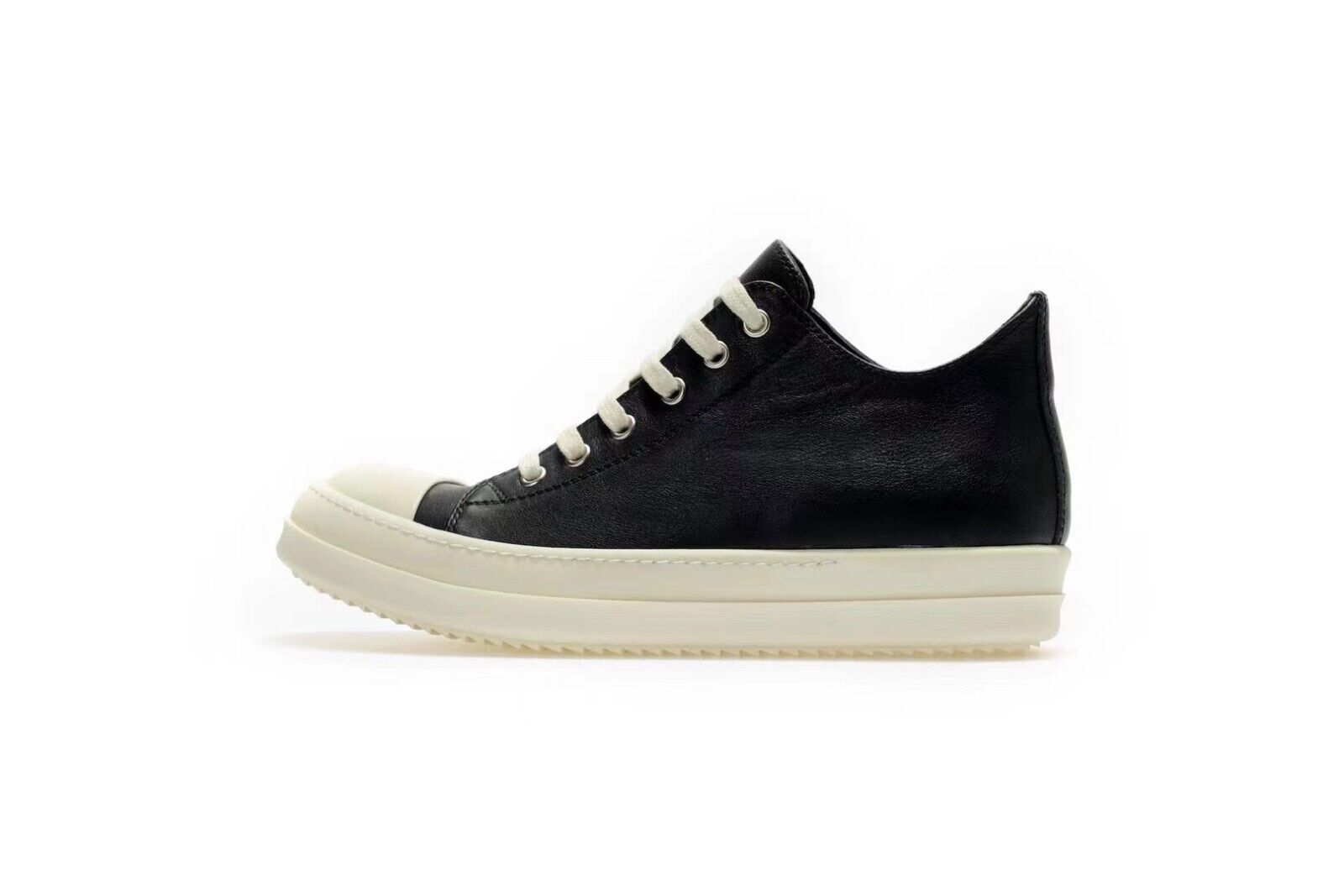 RO 23SS Leather Milk Fragrance Sole Dark High Street Low-Top Shoes RICK OWENS