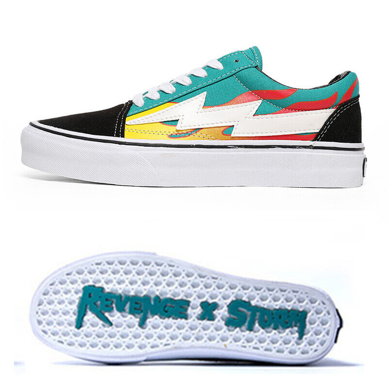 Revenge x Storm Lightning Skateboard Shoes Low-Top Canvas Shoes /Vengeful Storm