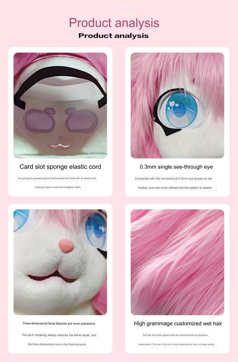 Furry Kigurumi Anime Cosplay Pre-Design Kigurumi Animal Headpiece Lolita Costume