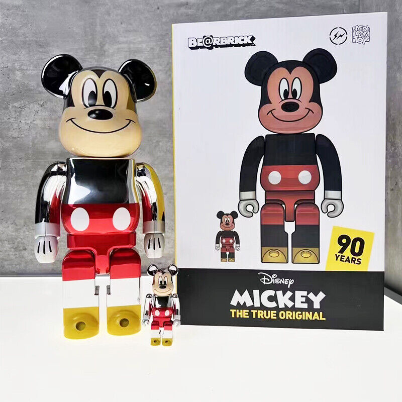 BE@RBRICK 400% Violent Bear X Mickey FRAGMENT  : Plated Building Block/Figure