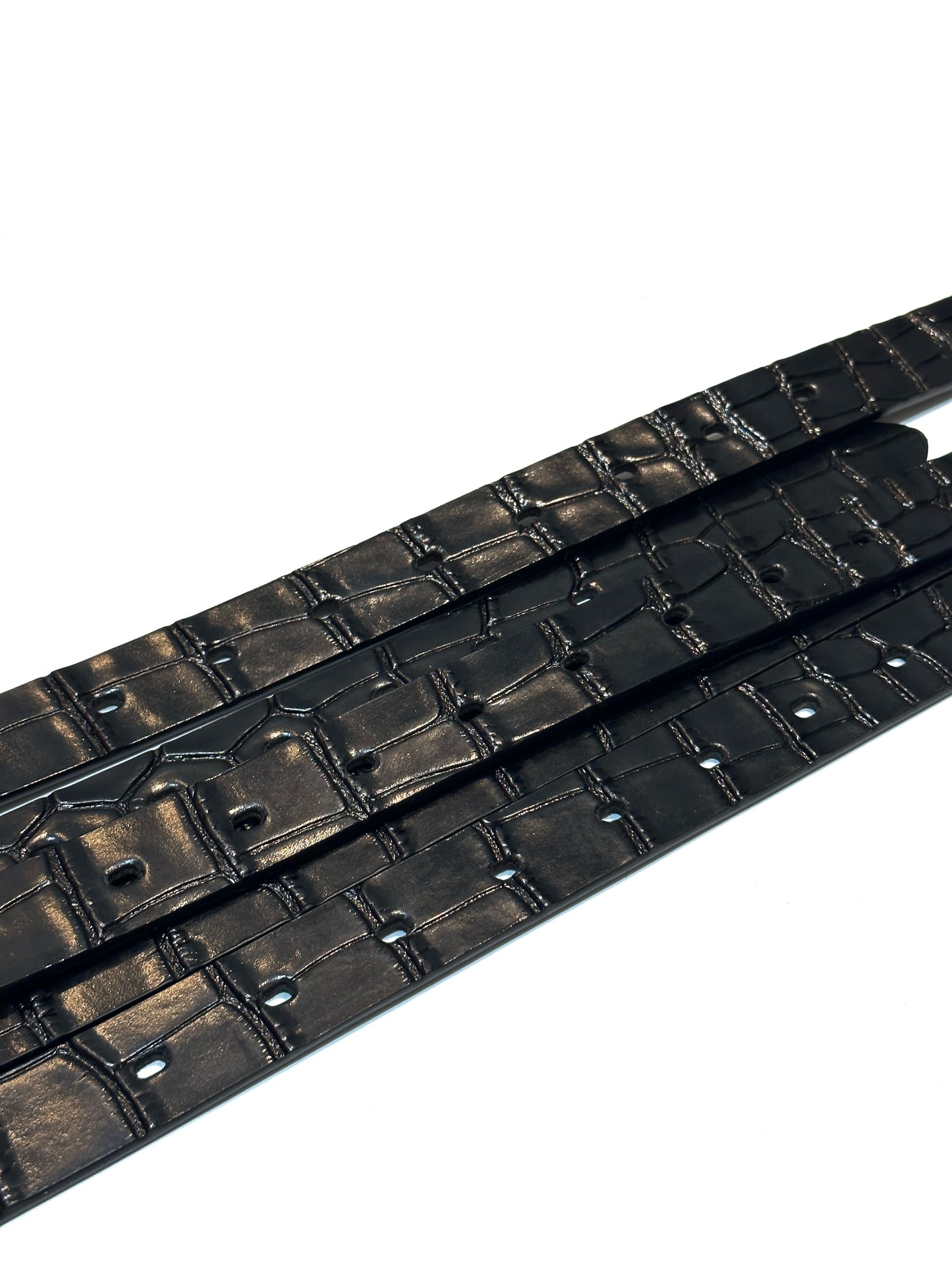 UNDERCOVER AW06 AFFA Archive Belt Scale-Embossed Crocodile Leather Armor Plating
