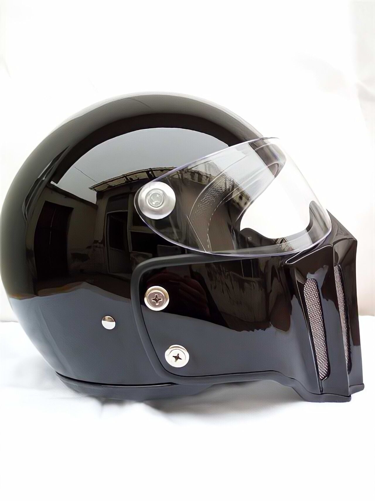 McKense Venom – Anti-Fog Retro German Fiberglass Cruiser Motorcycle Helmet